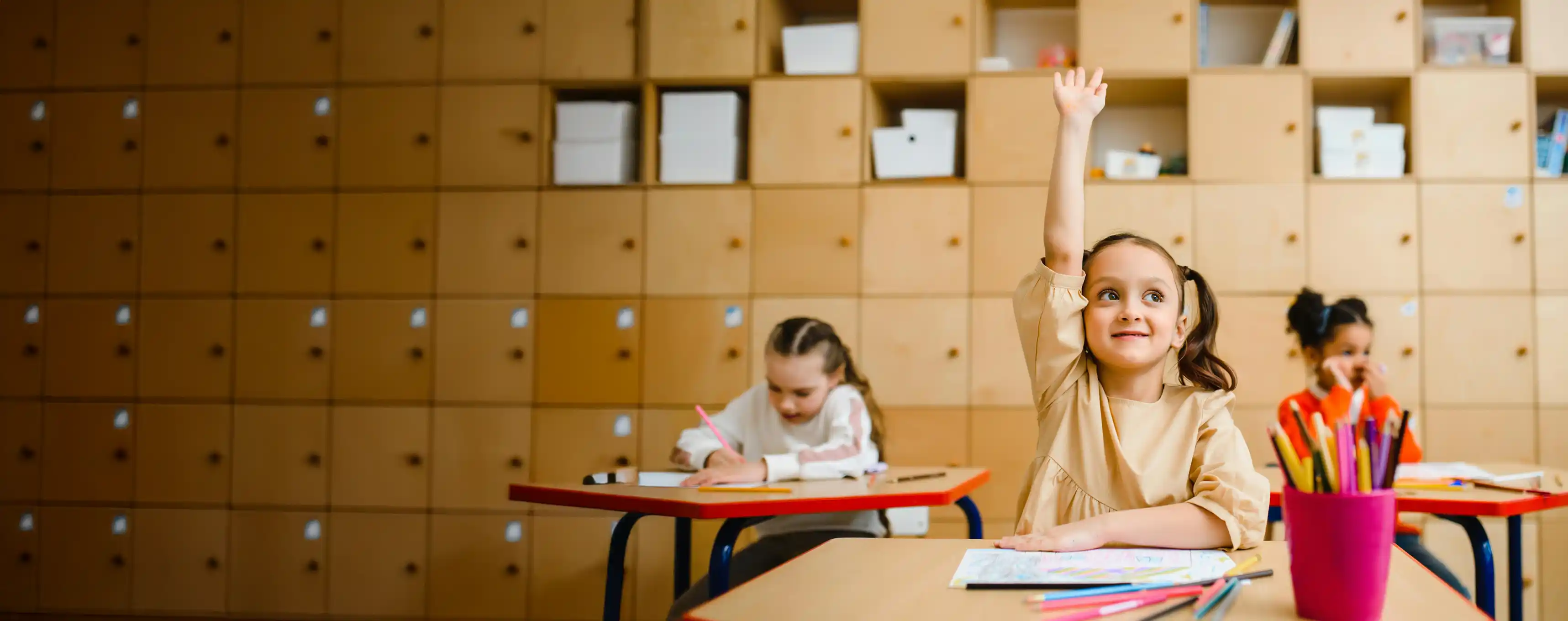 Children in classroom with teacher