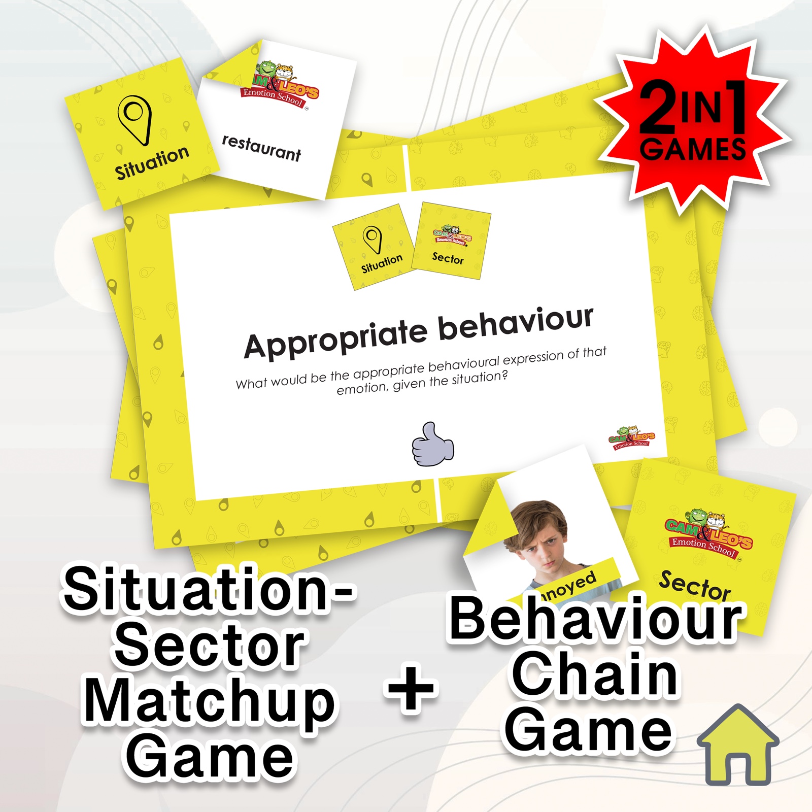 Situation-Sector Matchup game + Behaviour Chain game (2 games in one!)